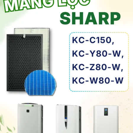 Màng Lọc Không Khí Sharp : FZ-W80HF, KC-C150, KC-80Y, KC-Z80, KC-W80,...Màng Lọc Hepa, Khử Mùi