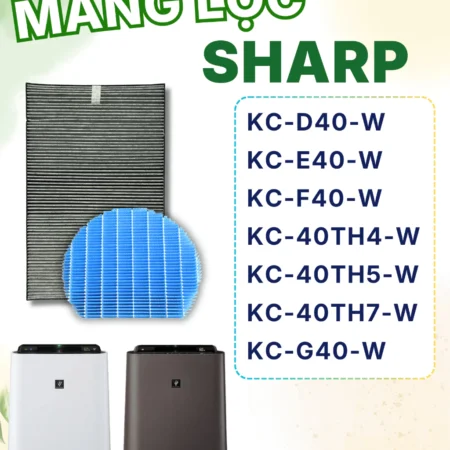 Màng Lọc Không Khí Sharp : FZ-D40SF, KC- D40, E40, H40, F40, I40, G40, 40TH4,…Màng Lọc Bụi Hepa