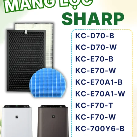 Màng Lọc Không Khí Sharp : FZ-D70HF, KC-D70, E70, F70, G70, Y70, 700Y, 70E,
