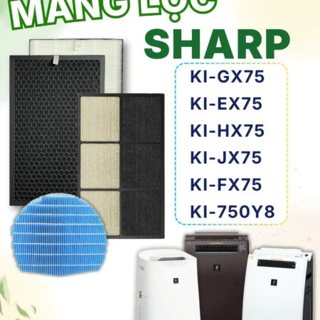 Màng Lọc Không Khí Sharp Mã: FZ-E75HF, KI-EX75, DX75, FX75, GX75, LX75, Màng Lọc Bụi Hepa