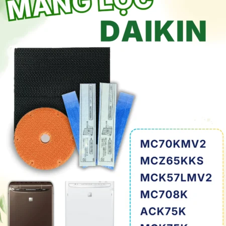Màng Lọc Không Khí Daikin: MC70KMV2, MCZ65KKS, ACK75K, MCK75K, MCK57LMV2.Màng Lọc Hepa Gấp