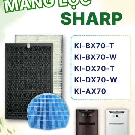 Màng Lọc Không Khí Sharp : FZ-BX70HF, KI-BX70, KI-DX70, KI-AX70,... Màng Lọc HEPA, Màng Lọc Giá Rẻ