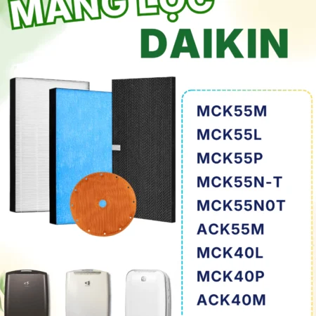 Màng Lọc Không Khí Daikin: MCK55, TCK55, ACK55, MCK40, ACK40, TCK40,.. Màng Kọc Hepa Trứng