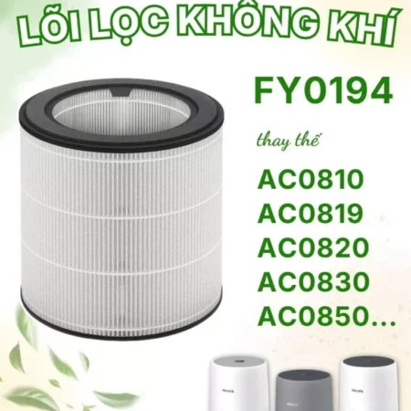 Lõi Lọc CleanFilter Mã FY0194 Thay Thế AC0810, AC0819, AC0820, AC0830, AC0850,... Lọc Bụi Mịn - Philips